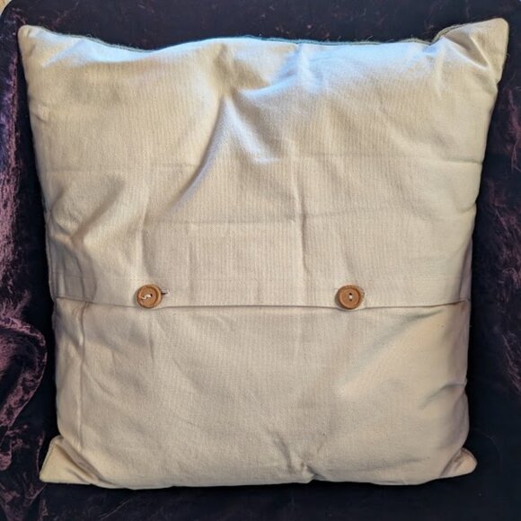 Kandinsky Style Wool Chainstitch Crewelwork Decorative Accent Pillow - Picture 5 of 15